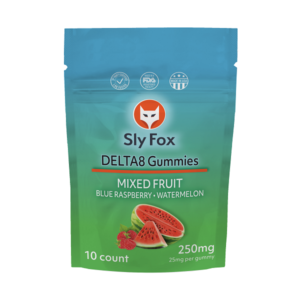 Delta8-Gummies_Mixed-Fruit-250mg-25mg-per-gummy-10-Count-Pouch-Blue Raspberry-Watermelon