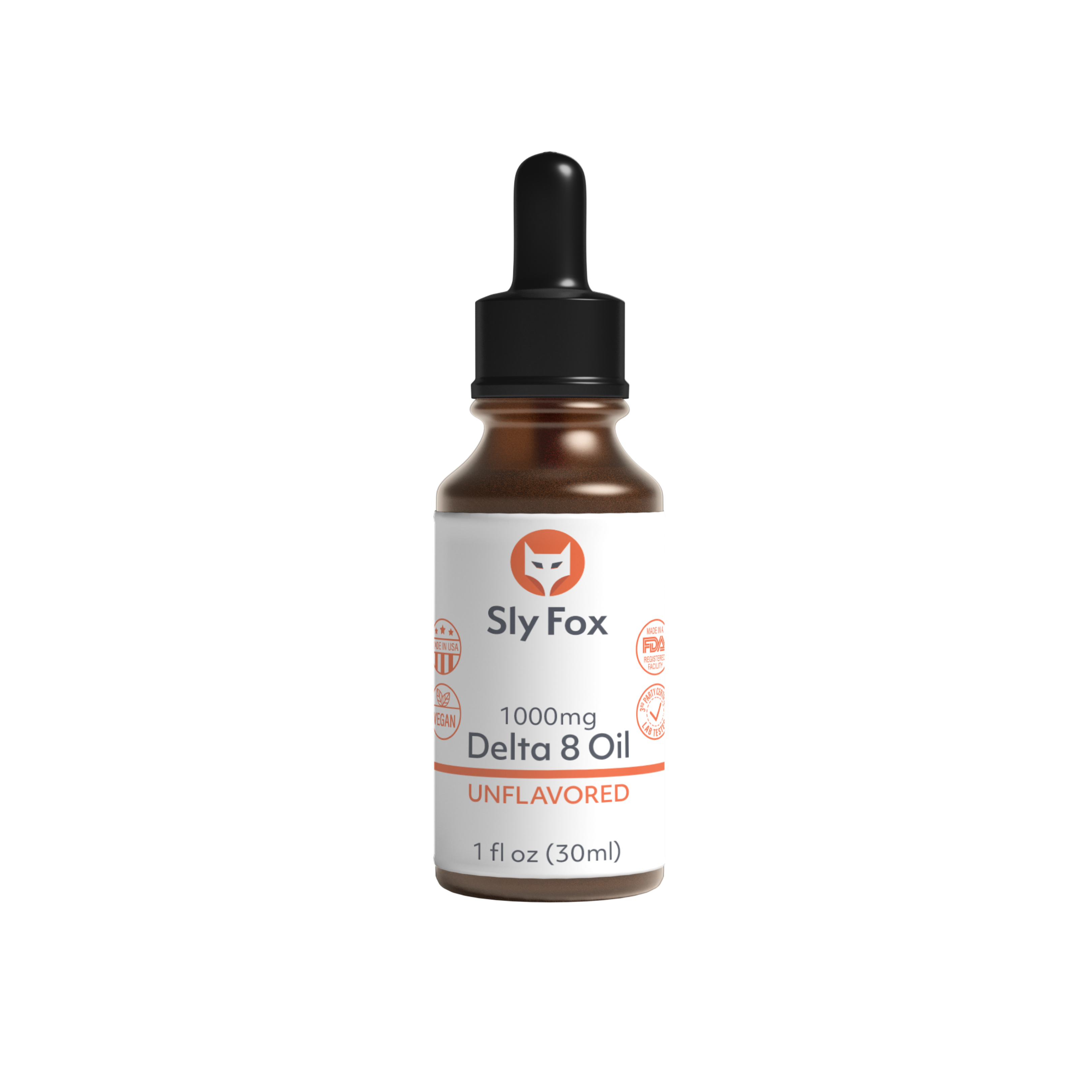 Delta 8 THC Tincture, 1000mg Unflavored